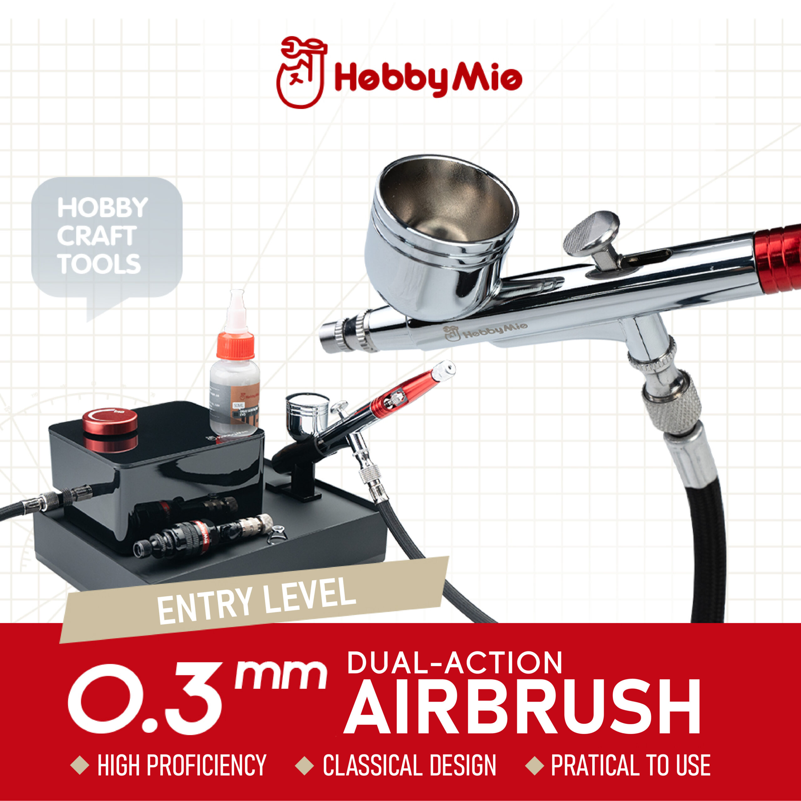 HobbyMio - Dual Action Airbrush 0.3mm - Image 2