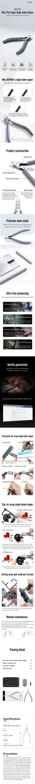 DSPIAE ST-C2 Ultra-Thin Single-Edge Precision Nipper - Image 3